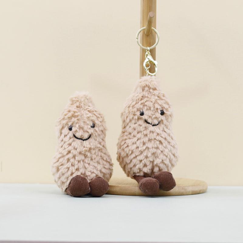 Soft Charismatic Plush Peanut Keychain Accessory With Appealing Color And Design For Everyone