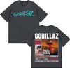 Rock Band Gorillaz Merch T Shirt Men Women Clothing Vintage Fashion Cartoon T-shirts Cotton Casual Oversized T Shirts Streetwear