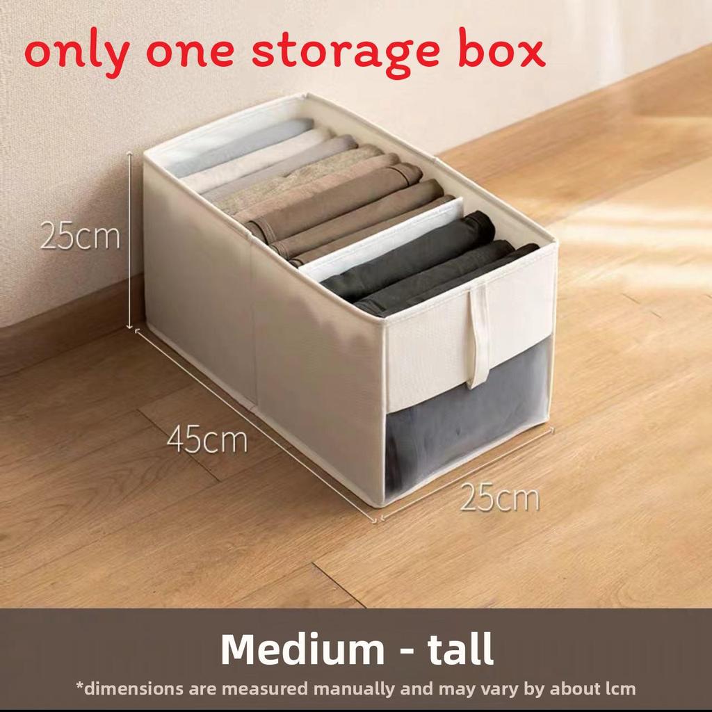 Cloth Storage Bin Foldable Cotton Linen Dustproof Organizer For Bedroom Closet Drawers