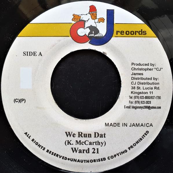 

7inch Record WARD 21 We Run Dat 573 CJ Records 2004 Jamaica Reggae Ska Dub Used