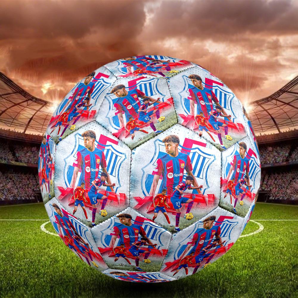 Lamine Yamal 19 Lamine Gonalons Fc Barcelona Size 5 Soccer Football Machine-Stitched Indoor/Outdoor Universal Football for Football Accessories
