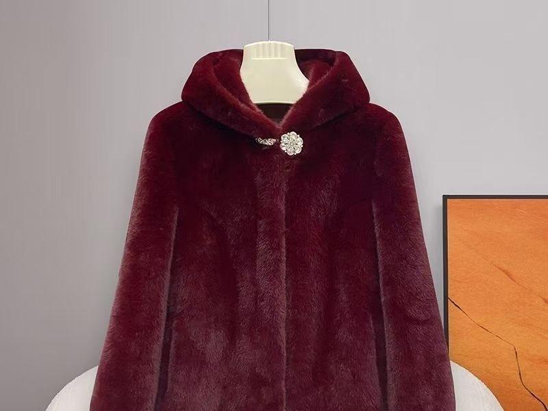 Haining new imitation mink coat women`s