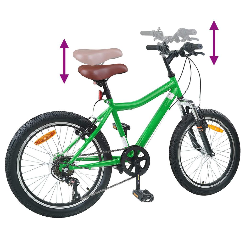 Kids Bike 24 Inches 6 Speed for Ages 8 12 Green