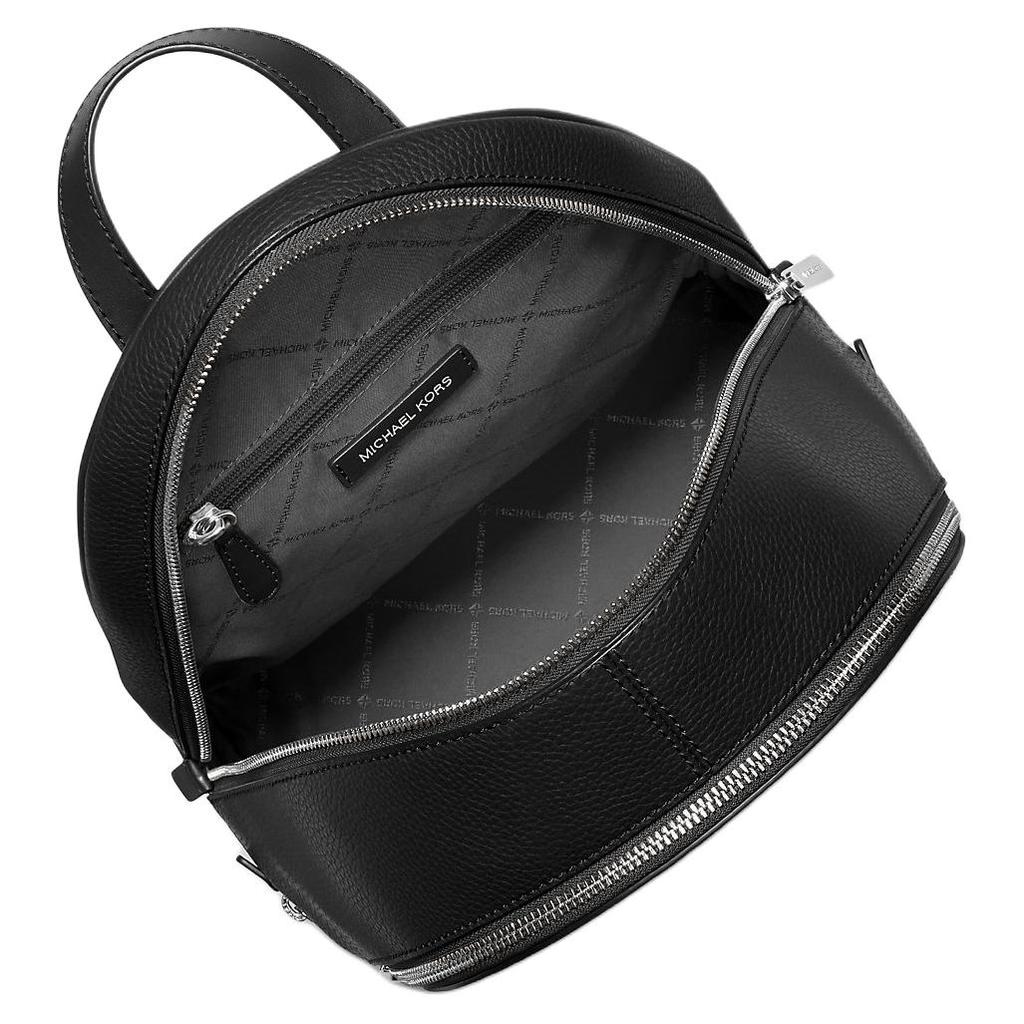 Michael Kors Adjustable Strap Leather Backpack Medium Unisex Backpack Black 35T5SM9M1L-BLACK