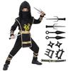 Samurai Costume Set for Child Halloween Cosplay with Sword Accessories Japanese Warrior Outfit New Year Performance Party