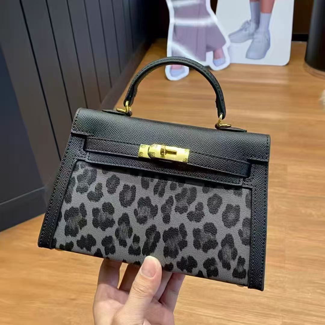 Сумка с леопардовым принтом, Женская сумка, Сумка через плечо. S