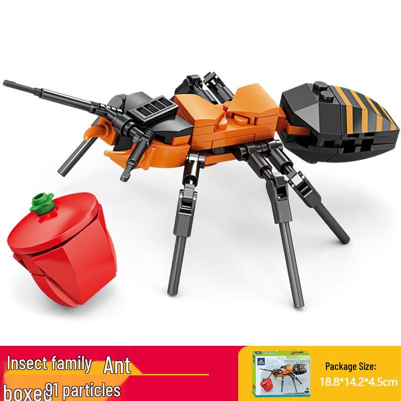 Kai Zhi Compatible Lego Insect Toy: Mantis Model Building Blocks for Kids, Educational Animal Jigsaw Puzzle Gift