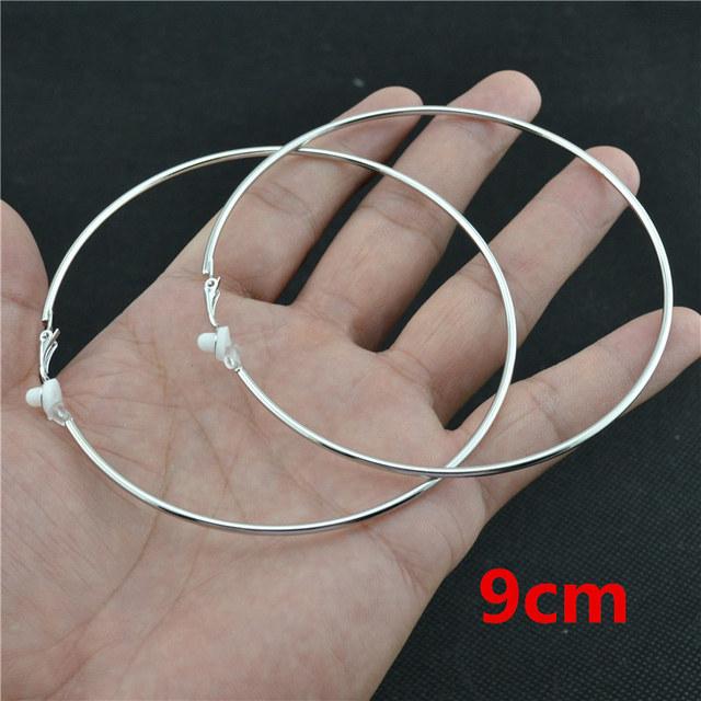 Серьги-клипсы без пирсинга, не проколотые, маленькие, большие, круглые, розовое золото, посеребренные кольца, классические трендовые серьги-кольца для женщин