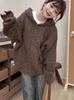 Women's Soft Hooded Knit Cardigan Jacket - Stylish and Versatile for Autumn/Winter 2025