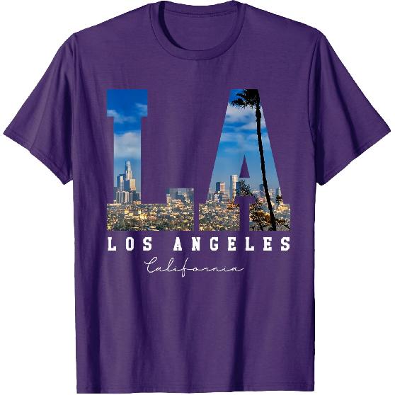 Los-Angeles Kalifornie LA Panorama Hrdost-Černobílé Tričko