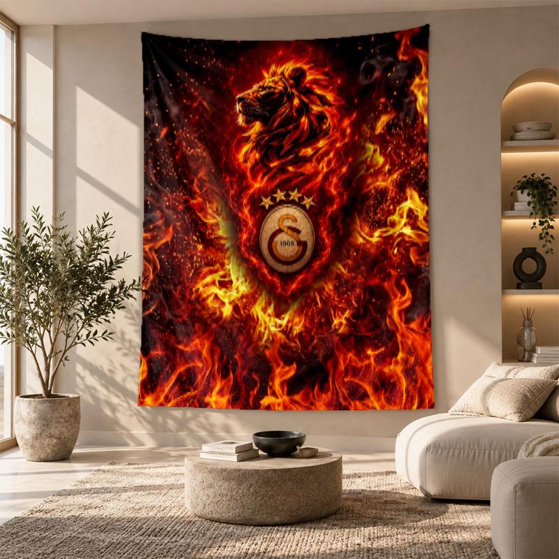Decorative Tapestry,Galatasaray FC Printed Wall Art, Lightweight Wall Hanging For Bedroom Background