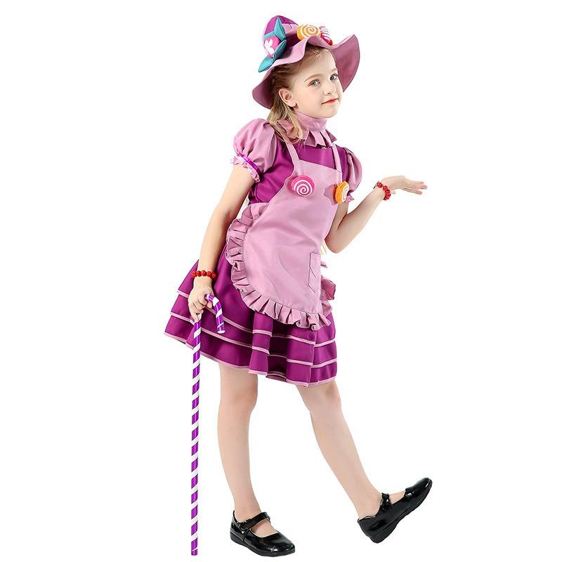 Halloween candy witch cosplay adult child cosplay masquerade stage outfit