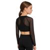 Top Sportivi Hip Hop Dance per Bambine e Ragazze, Manica Lunga, Rete, Crop Top con Gilet Integrato per Yoga, Allenamento, Corsa, Abbigliamento Attivo