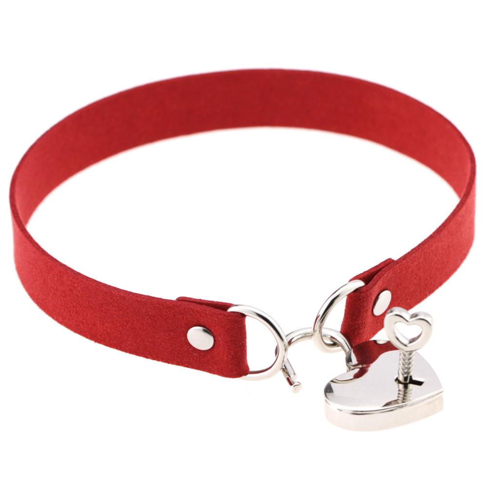 Metal Lock Heart Choker Collar For Women Black Cosplay Necklace Couple Gift Neck Goth Jewelry Fashion Gothic Accessiores