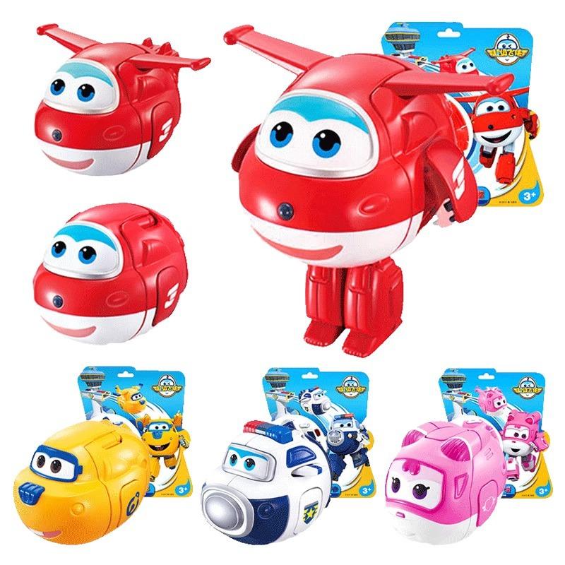 Auldey Original Genuine Super Wings Transform Egg Transforming Robot Action Figure Toys for Boys Girls Gift Collectible Model