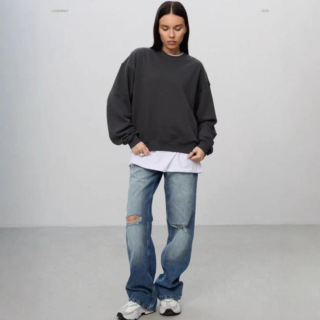 Versatile Solid Color Plus Velvet Hoodie with Trendy Loose Design