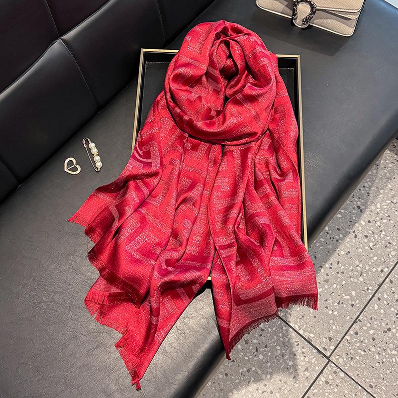 

Spring And Summer Long Silk Scarves, High-End Versatile Tencel Cotton Scarves, Air-Conditioned Rooms, Neck Pads, Shawls, Travel Outfits