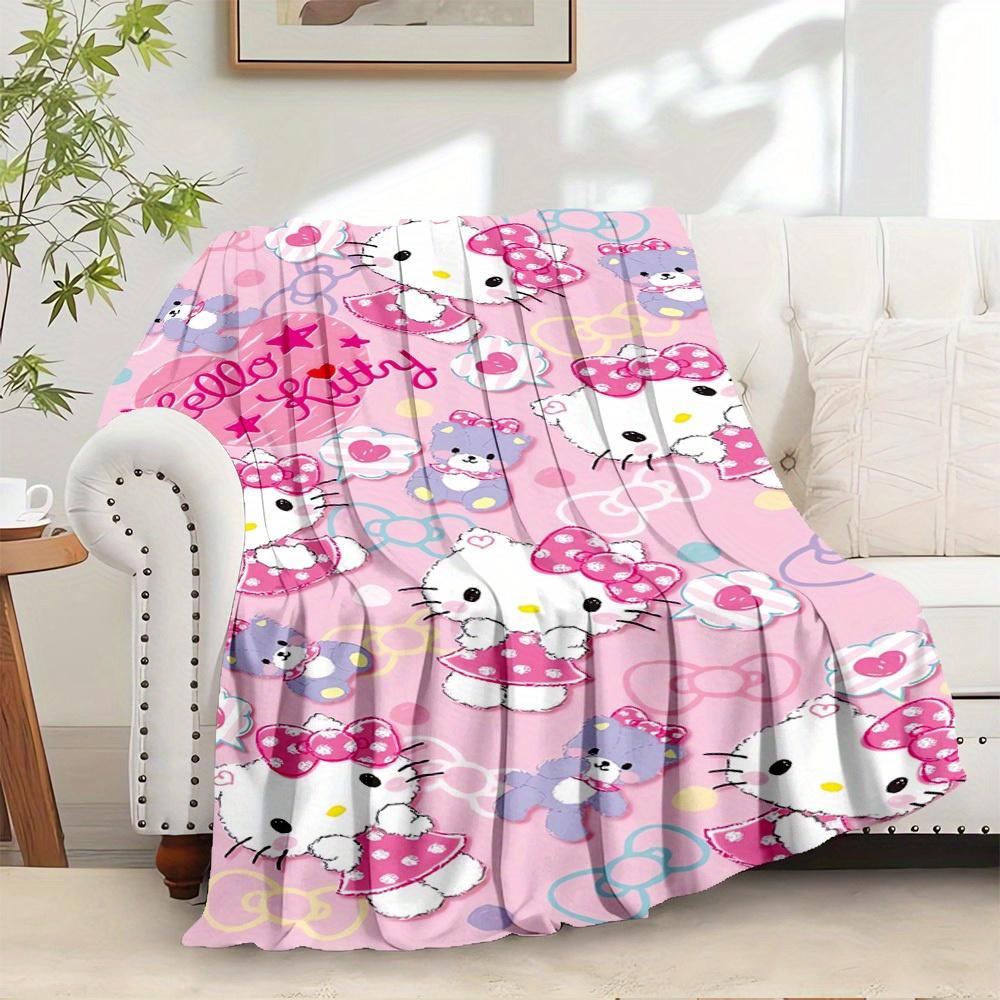 

1pc Hello Kitty themed decorative blanket - seasonal home decoration, soft and comfortable, machine washable, suitable for all ages, an idea 130x150cm
