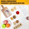 30pcs Small Snack CupsDouble Compartment Snack Containers with Lids Leakproof Condiment Storage Clear Portable Snack Containers