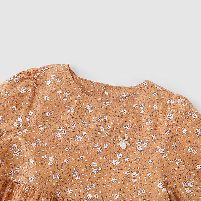 YEEHOO Baby Girls' Floral Print Long-Sleeve Dress