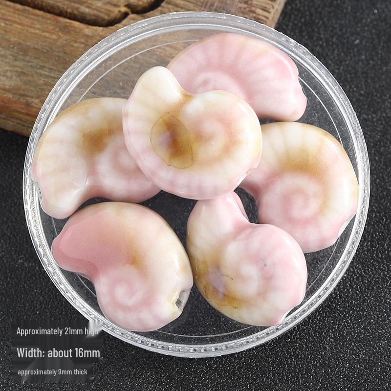 High-Temperature Ceramic Snail & Marine Animal Beads for DIY Jewelry & Clothing Accessories