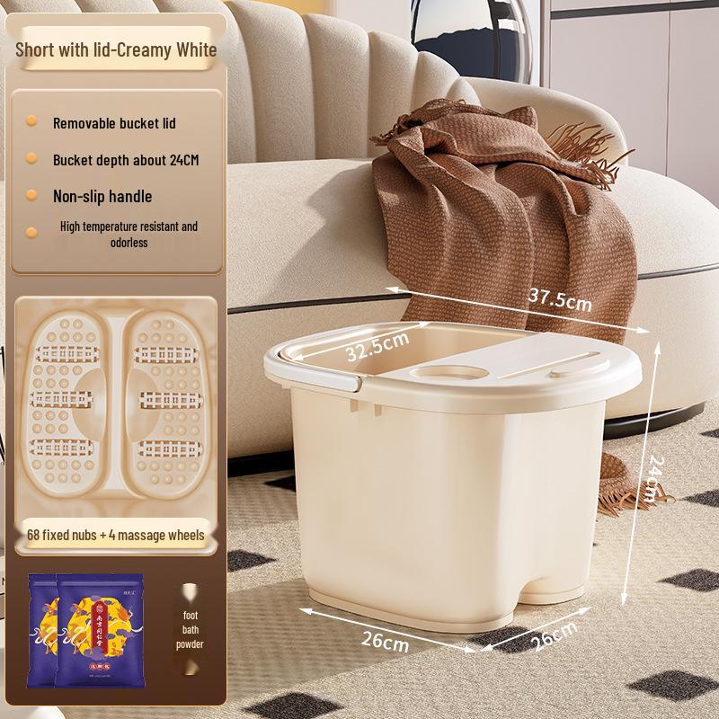 High Calf Foot Bath Basin: Deep, Thick Plastic Insulated Bucket