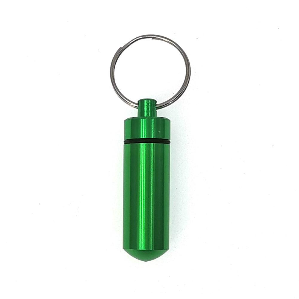 1 PCS Colorful Baby Aluminum Pill Box Medicine Case Container Bottle Holder Keychain Outdoor Pill Case Pillbox Portable