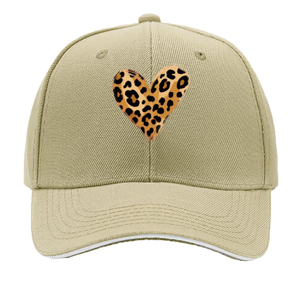 Wild Safari Heart Brush Pattern Sandwich Baseball Cap Sun Cap Outdoor Workouts Hat