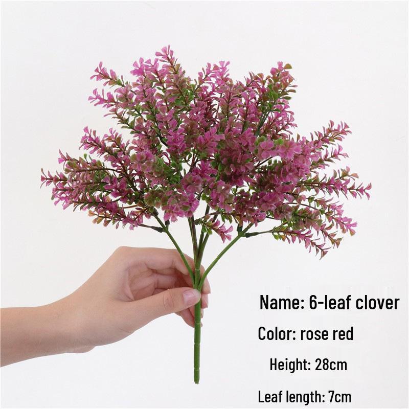 Artificial Green Plant Bundle: Decorative Plastic Grass, Water Grass, Plastic Flower, and Fern.