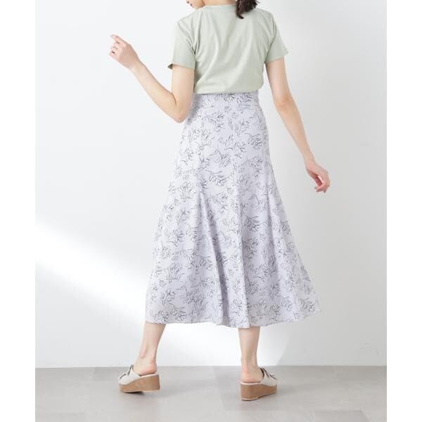 Jill by Jill Stuart Women's Line Flower Print Skirt, Red