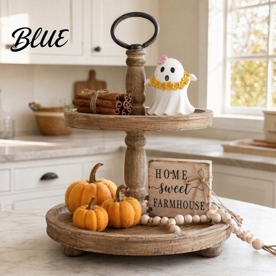 Windowsill Halloween Decoration Ghost Figurine Spooky Resin Statue Classic Office Ornaments for Indoor Outdoor Tabletop Decor Durable Retro
