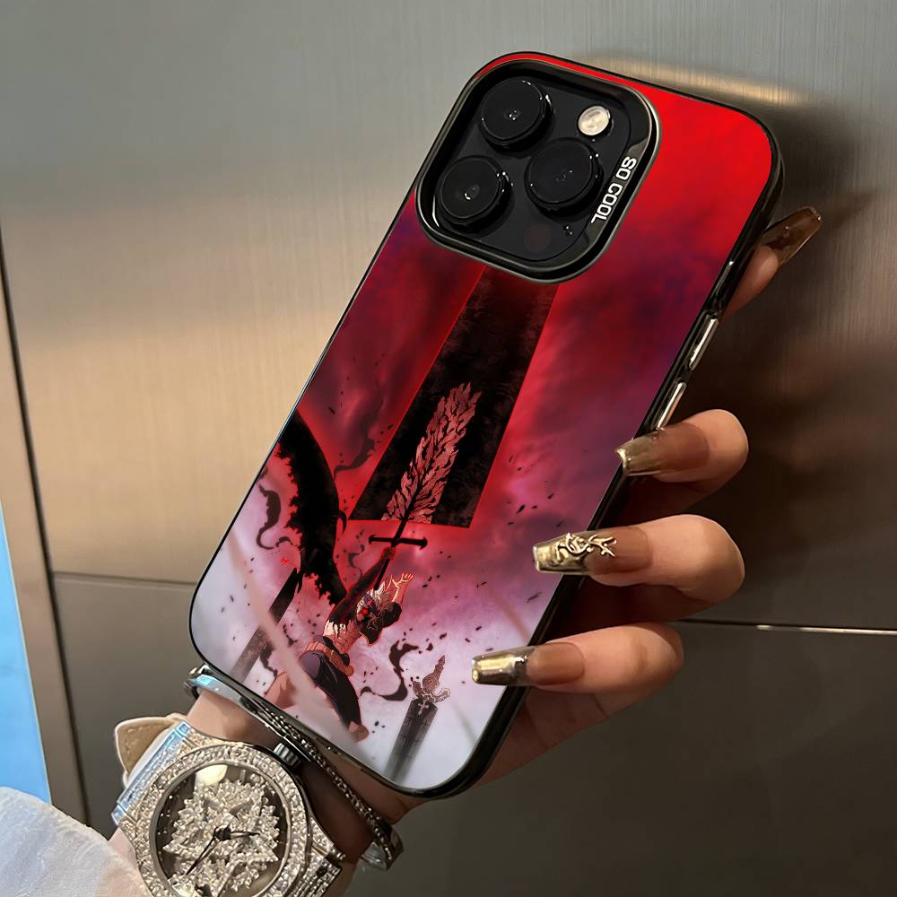 C-Clover Asta B-Black Phone Case For iPhone 17,16,15,14,13,12,11 Plus Pro Max Colored Silver Phone Case