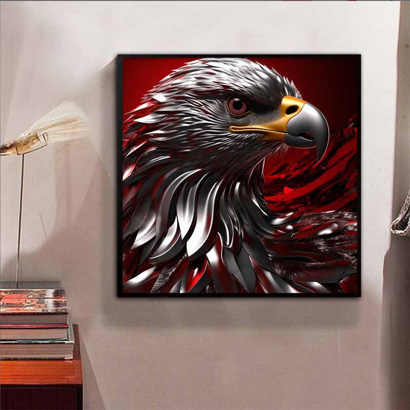 New Arrival 5D DIY Full Circle Diamond Painting "Red Flying Eagle" Embroidery Cross Stitch Home Decor Gift