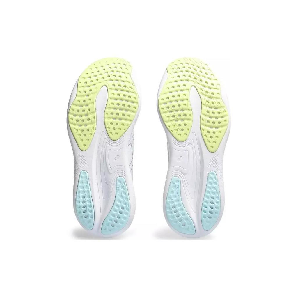 Nya Asics Gel Nimbus 25 Vit Pure Silver Gul Dam 1012B356-105