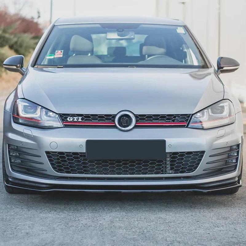 For Volkswagen Golf 7 MK7.5 GTI R Rline 2012-2019 Maxton Style Car Front Bumper Lip Spoiler Splitter Protector Cover Body Kits