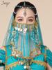 Halloween Belly Dance Beaded Scarf Veil for Women - Ancient Hanfu Style