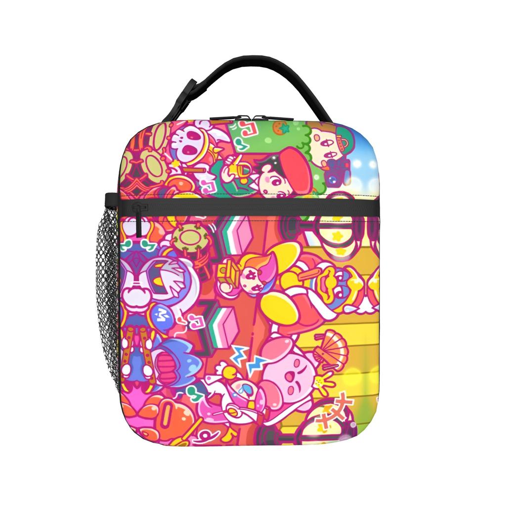 Custom K-Kirbys Thermal Insulated Lunch Bags Women Men Cartoon Resuable Lunch Container for Work School Travel Storage Food Box