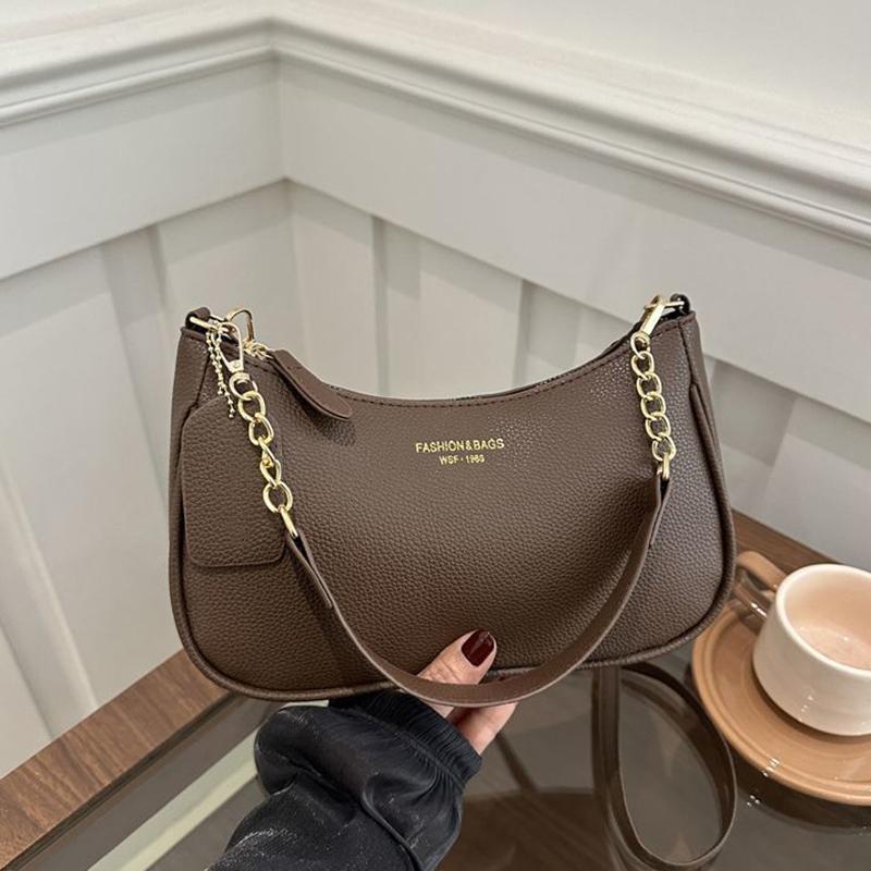 Stylish Luxury Design PU Leather Hobo Shoulder Bag Women Cherry Pendant Small Crossbody Bag For Daily Use Tote Bag