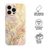 Pink gold abstract smudge oil painting mobile phone case iPhone12pm anti-drop film case Apple 17 artistic niche model