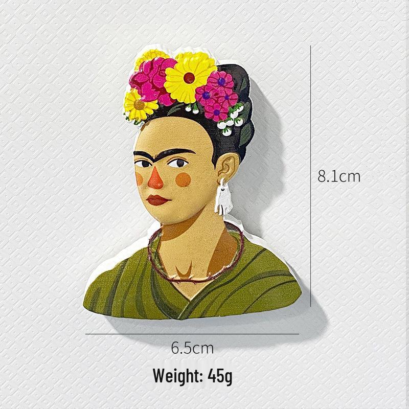 Dreidimensionaler Van Gogh Harz Kühlschrankmagnet Fotorahmen mit Ölgemälde-Design