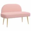 Padded Bench with Backrest Pink 110 X 60 X 76 Cm Boucle