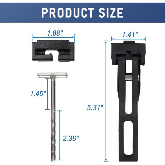 Truck Tonneau Cover Replacement And Accessories Part Kit For Hard Tri-Fold & Quad-Fold Truck Bed Cover Include Nut, T-Bolt And Tonneau Cover Clamp,