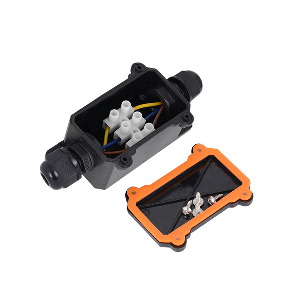 Pg9 2 Way Waterproof IP68 Electrical Junction Box Garden Light Cable Wire Connector Pc Material Anti Aging Sealed Insulation