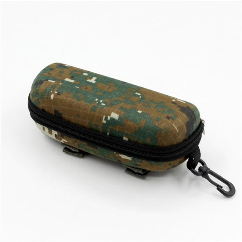 

Camouflage Glasses Case Outdoor Sports Zipper Box Thickened Anti-stress Sunglasses Case Military Portable Glasses Storage Box