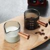 120ml Espresso-Shot-Glas Holzgriff Einzel-Doppelmund Kaffee-Messbecher Tasse mit doppelter Skala