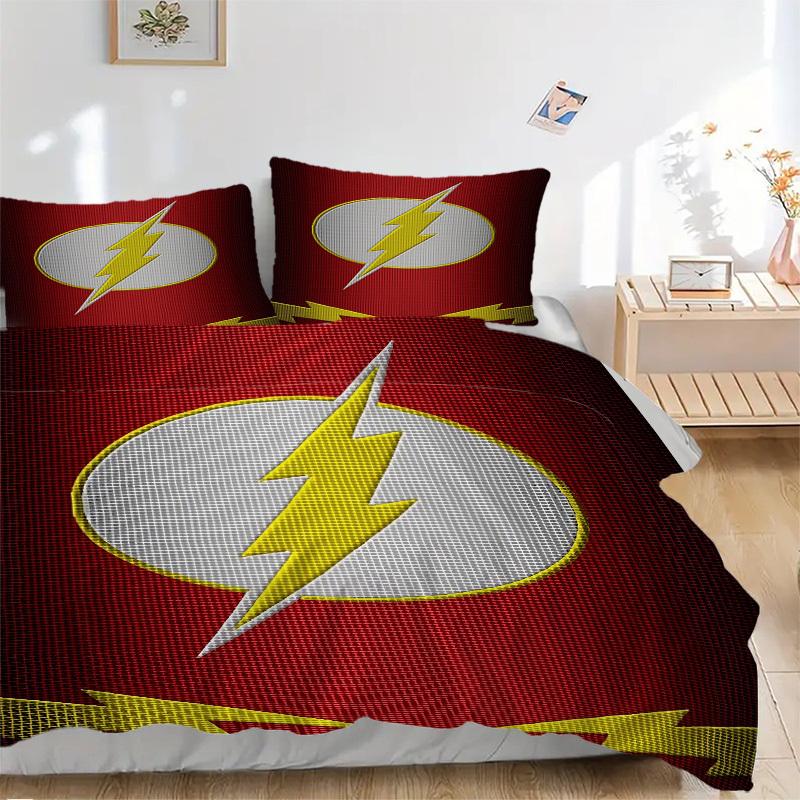 

3pcs Flash Logo Cover Set,Soft Comfortable Duvet Cover,Guest Room (1*Duvet Cover + 2*Pillowcases, Without Core) yy251024089 135x200cm