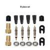Tire Valve Core Tool Kit: 26-Piece Set with American/French Adapters, Valve Caps, and Bike Pump Accessories
