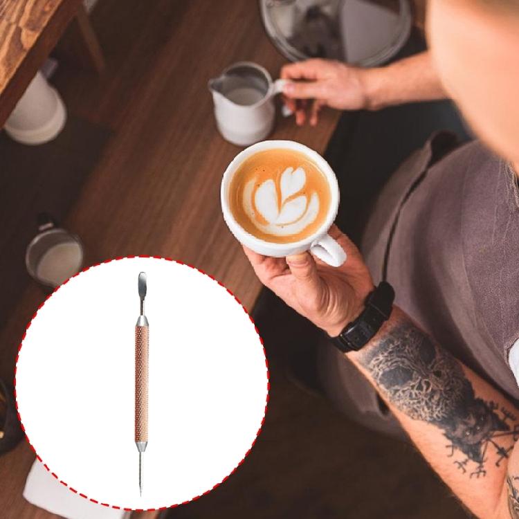 Professional Coffee Etching Needle For Latte Art Nonrust Steel Crafting Tool With Multiple Designs Pattern Brewing Set