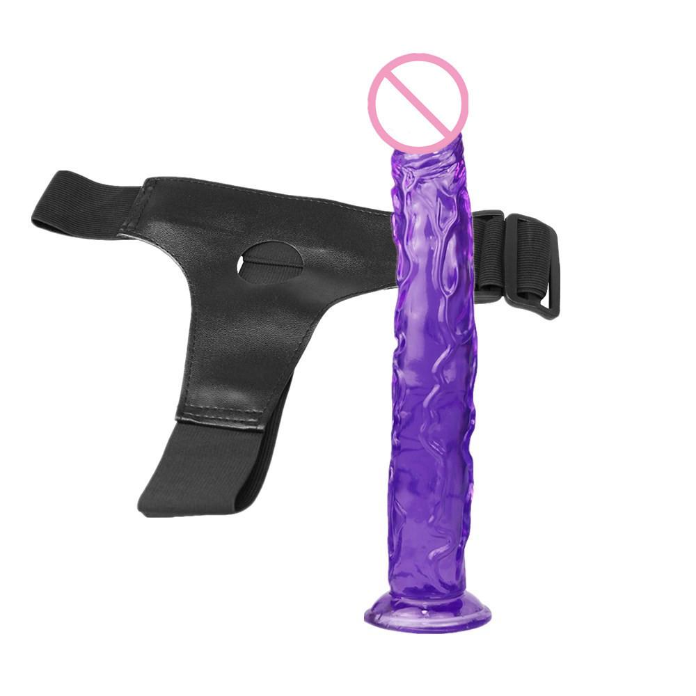 Wearing Leather Pants Without Egg Size Female Dildo Masturbator Adult Pull-up Wearing Penile Products