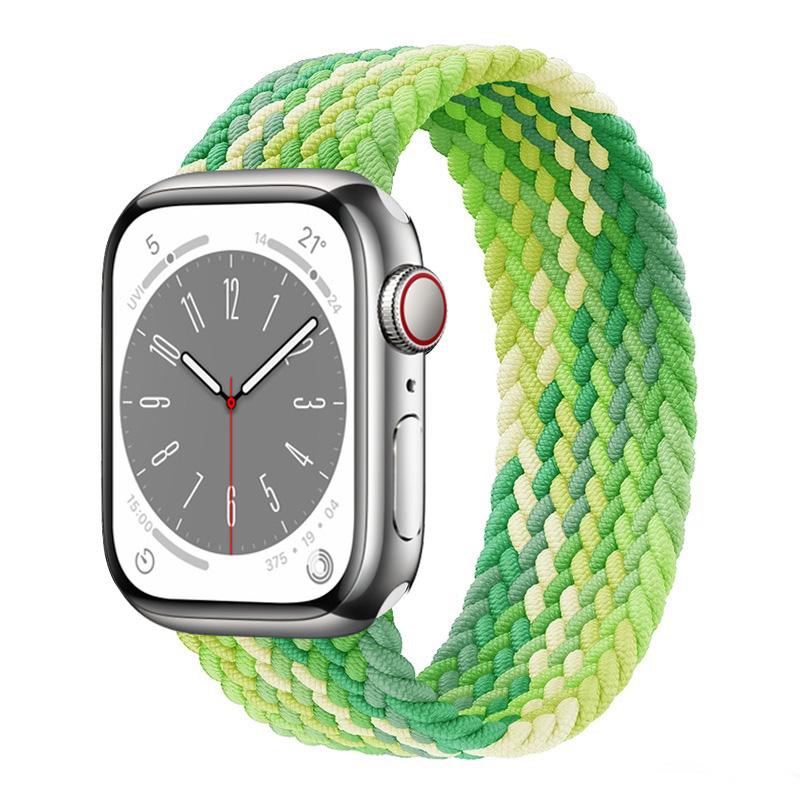Strap For Apple Watch Band 44mm 40mm 45mm 41mm 49mm 38mm 42mm Elastic Braided Solo Loop Bracelet Iwatch Series 7 Se 3 6 8 Ultra